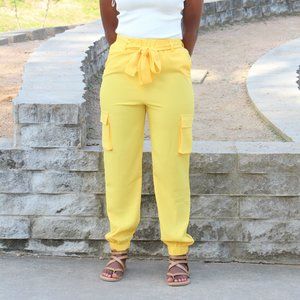 Yellow Cargo Pant